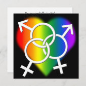 Gay Pride Party nodigt Kaarten uit van hetzelfde g (Voorkant / Achterkant)