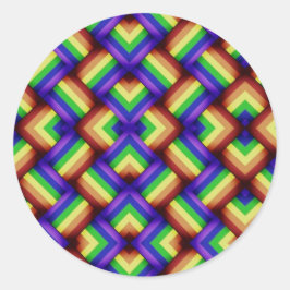 Gay Pride Party Patroon Ronde Sticker