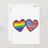 Gay Pride Patriotic USA Briefkaart (Voorkant / Achterkant)