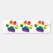 Gay-Pride-Paw-Print Bumpersticker (Voorkant)