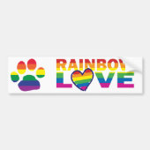 Gay Pride Paw Print Bumpersticker (Voorkant)