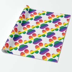 Gay-Pride-Paw-Print Cadeaupapier