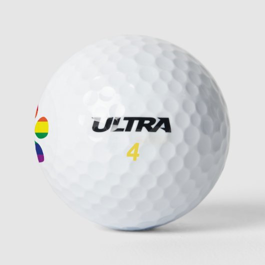 Gay-Pride-Paw-Print Golfballen (Logo)
