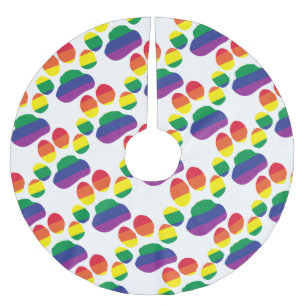 Gay-Pride-Paw-Print Kerstboom Rok