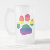 Gay-Pride-Paw-Print Matglas Bierpul (Links)