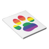 Gay Pride Paw Print Notitieblok (Schuin)