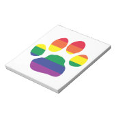 Gay Pride Paw Print Notitieblok (Linkerzijde)