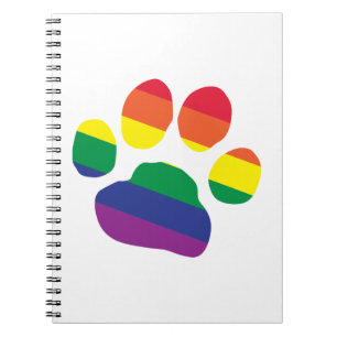Gay-Pride-Paw-Print Notitieboek