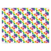 Gay-Pride-Paw-Print Tafelkleed (Voorkant (Horizontaal))