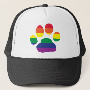Gay Pride Paw Print Trucker Pet