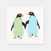 Gay Pride Penguins Holding Hands Servetten (Voorkant)
