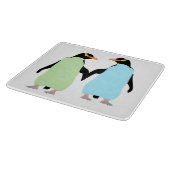 Gay Pride Penguins Holding Hands Snijplank (Hoek)