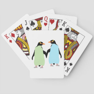 Gay Pride Penguins Holding Hands Speelkaarten