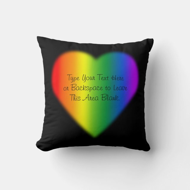 Gay Pride Pillow Custom Rainbow Love Sierkussen (Voorkant)