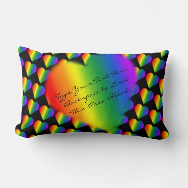 Gay Pride Pillow Custom Rainbow Love Sierkussen Kussen (Voorkant)