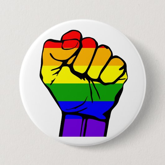 Gay Pride Pin - Pride Flag Button - Rechten van de (Voorkant)