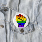 Gay Pride Pin - Pride Flag Button - Rechten van de (In situ)