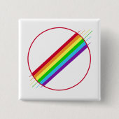 Gay Pride Pin Vierkante Button 5,1 Cm (Voorkant)