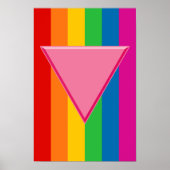 Gay Pride Pink-driehoek Poster (Voorkant)