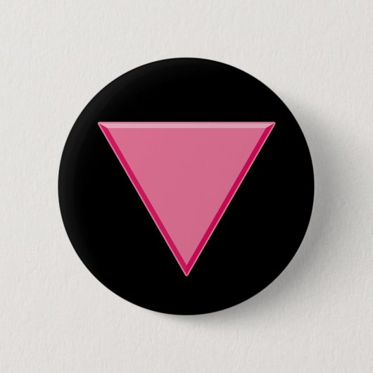 Gay Pride Pink-driehoek Ronde Button 5,7 Cm (Voorkant)