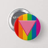 Gay Pride Pink-driehoek Ronde Button 5,7 Cm (Voorkant /achterkant)