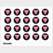 Gay Pride Pink-driehoek Ronde Sticker (Vel)