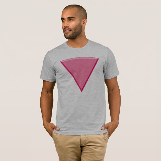 Gay Pride Pink-driehoek T-shirt (Voorkant volledig)