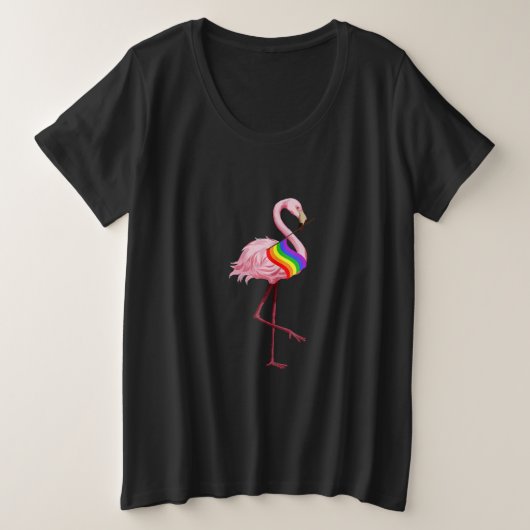 Gay Pride Pink Flamingo LGBT Pride Month Gifts Grote Maat T-shirt (Design voorkant)