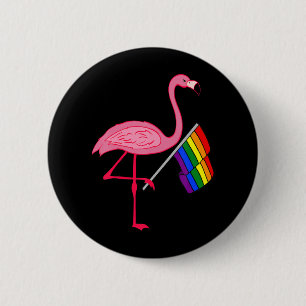 Gay Pride Pink Flamingo Lgbt Pride Month Gifts Ronde Button 5,7 Cm