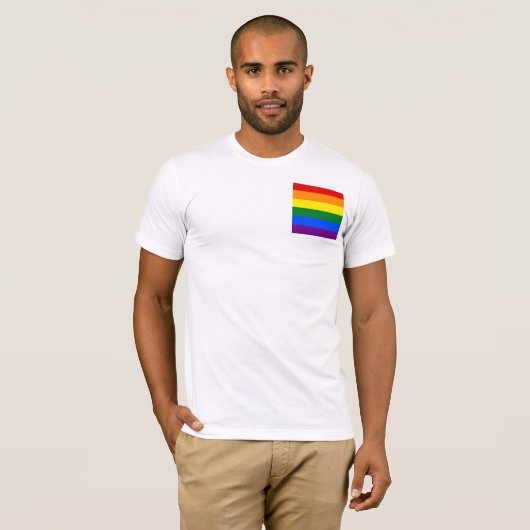 Gay Pride Pocket T-Shirt (Voorkant volledig)