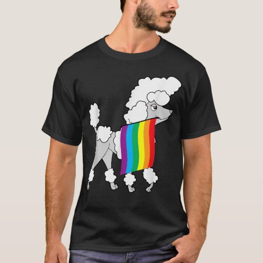 Gay Pride Poodle T-shirt (Voorkant)