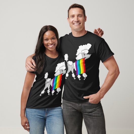 Gay Pride Poodle T-shirt (Unisex)