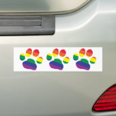 Gay-Pride-Pootafdruk Bumpersticker (Op auto)