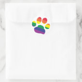 Gay-Pride-Pootafdruk Ronde Sticker (Tas)