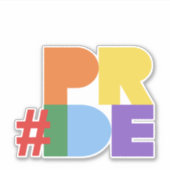 Gay Pride | #PRIDE Sticker (Voorkant)