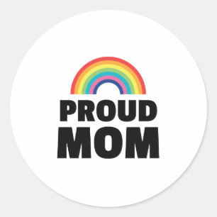 Gay Pride Proud Mam LGBT Moederlijke Gay Support Ronde Sticker