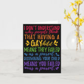 Gay Pride - Proud Parent Mom Dad Parenting Quote Kaart (Gele Bloem)