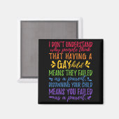 Gay Pride - Proud Parent Mom Dad Parenting Quote  Magneet (Voorkant / Achterkant)