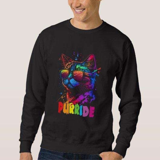 Gay Pride Purride  Cat LGBT Pride Month Equality Trui (Voorkant)