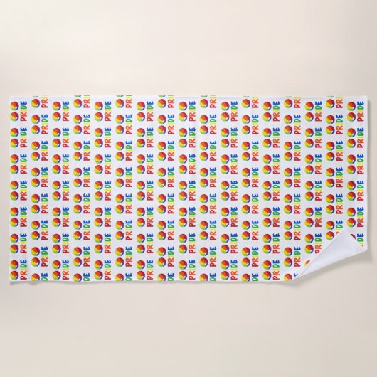 Gay PRIDE Rainbow Beach Ball Beachball LGBT Strandlaken (Voorkant)