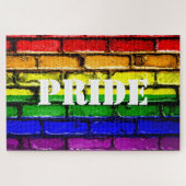 Gay PRIDE Rainbow Brick PUZZEL (Horizontaal)