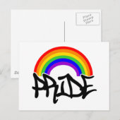 Gay Pride Rainbow Briefkaart (Voorkant / Achterkant)
