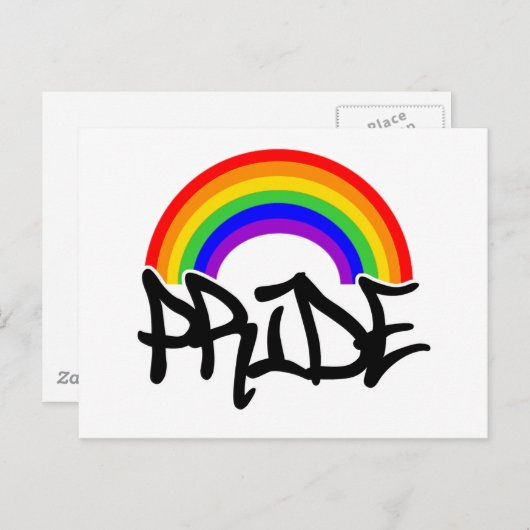 Gay Pride Rainbow Briefkaart (Voorkant / Achterkant)