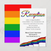 Gay Pride Rainbow bruiloft receptie Kaart (Voorkant / Achterkant)