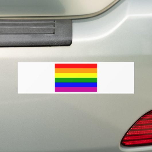 Gay Pride Rainbow Bumpersticker (Op auto)