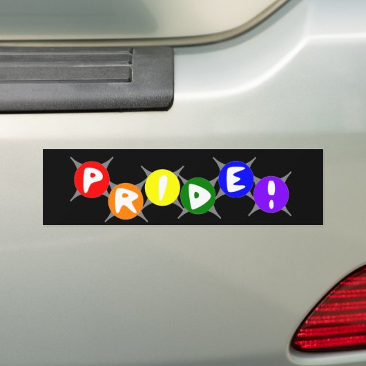 Gay Pride Rainbow Bumpersticker (Op auto)