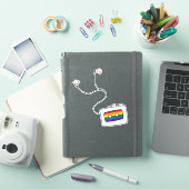 Gay Pride | Rainbow Cassette-speler Sticker (iPad Cover)