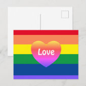 Gay Pride Rainbow Colorful Heart LGBTQ Briefkaart (Voorkant / Achterkant)