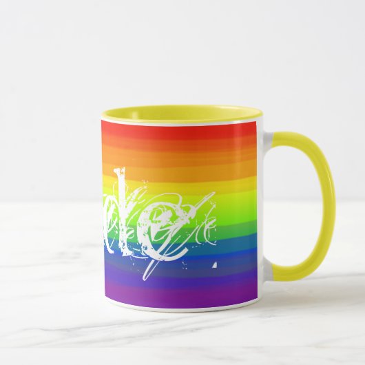 Gay Pride Rainbow Colors LGBT Gift Idee Mok (Rechts)