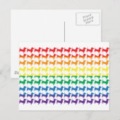 Gay Pride Rainbow Dachshunds Briefkaart (Voorkant / Achterkant)